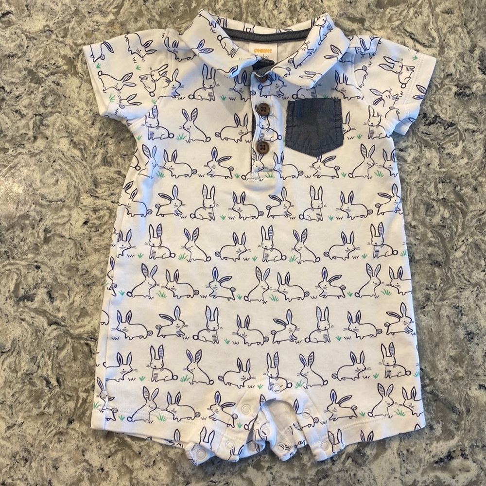 Gymboree Baby Bunny Onesie, 6-12 months